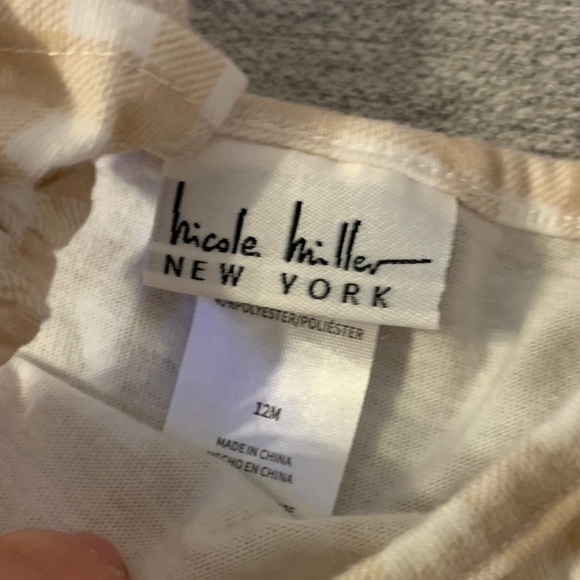 Nicole Miller baby Checkered Top and Ruffled Shorts Set 12 months - Picture 2 of 8